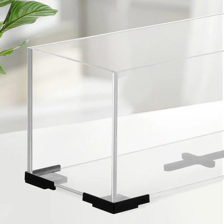 5pcs Plastic Fish Tank Base Bracket Corner Guard Stand Holder for Aquarium Tanks - Black-L