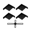 5pcs Plastic Fish Tank Base Bracket Corner Guard Stand Holder for Aquarium Tanks - Black-S