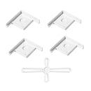 5pcs Plastic Fish Tank Base Bracket Corner Guard Stand Holder for Aquarium Tanks - White-S