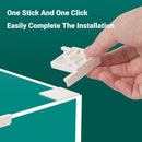 5pcs Plastic Fish Tank Base Bracket Corner Guard Stand Holder for Aquarium Tanks - White-S