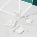 5pcs Plastic Fish Tank Base Bracket Corner Guard Stand Holder for Aquarium Tanks - White-S