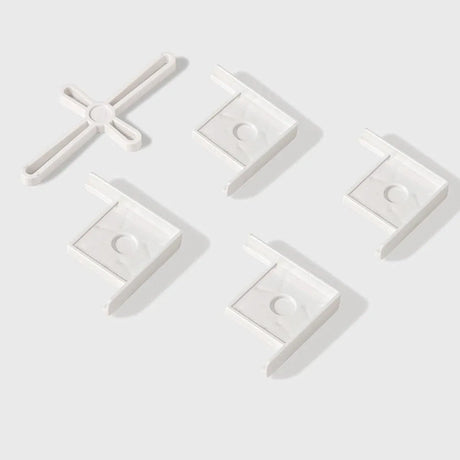 5pcs Plastic Fish Tank Base Bracket Corner Guard Stand Holder for Aquarium Tanks - White-S