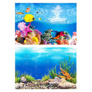 Aquarium Background Fish Tank Wallpaper Double Sided Decoration Sticker Paper - H-50cmx82cm