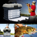Removable 4 Tray Heavy Duty Fishing Tackle Box Storage Organizer for Tackle