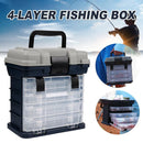 Removable 4 Tray Heavy Duty Fishing Tackle Box Storage Organizer for Tackle