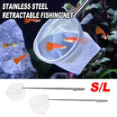 Retractable Fish Net for Fish Tank Pocket Fishing Net with Handle Aquarium Tools - Square-S