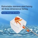 Retractable Fish Net for Fish Tank Pocket Fishing Net with Handle Aquarium Tools - Square-S
