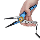 Aluminium Fishing Pliers Hook Removal Line Cutting Mono Braid Fish Grip Au Stock - Red+Silver