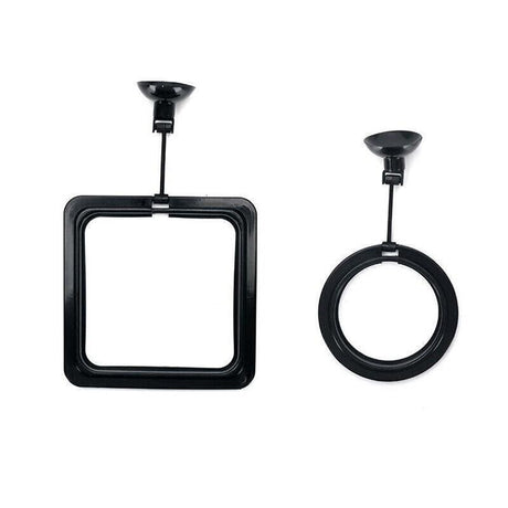 Fish Feeding Ring Aquarium Fish Tank Feeder Floating Fish Food Feeder Fish Food Black - Black Square