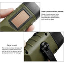 Hand Crank Solar Powered Rechargeable Led Camping Emergency Flashlight - Black