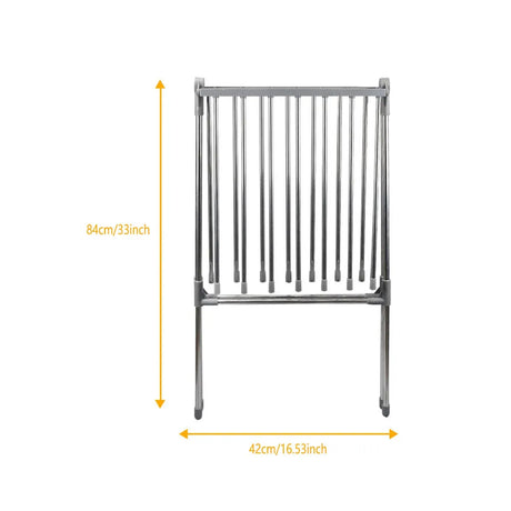 Folding Clothes Drying Rack Indoor Floor Standing Hanger Laundry Pole Airer Home