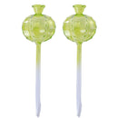 2PCS Automatic Glass Watering Cactus Plant Flower Self Drip Irrigation Tool - Green