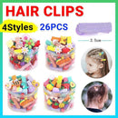 26Pcs Hair Clips Set Snap Bows and Hairpins for Styling and Everyday Use - Fruit and Vegetable ( Without Bottle)