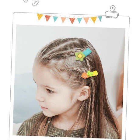 26Pcs Hair Clips Set Snap Bows and Hairpins for Styling and Everyday Use - Fruit and Vegetable ( Without Bottle)