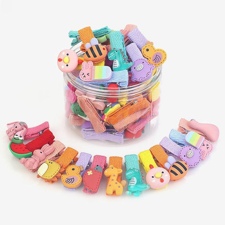 26Pcs Hair Clips Set Snap Bows and Hairpins for Styling and Everyday Use - Fruit and Vegetable ( Without Bottle)