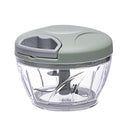 500ml Manual Meat Mincer Garlic Chopper Rotate Garlic Press Crusher Vegetable - Blue