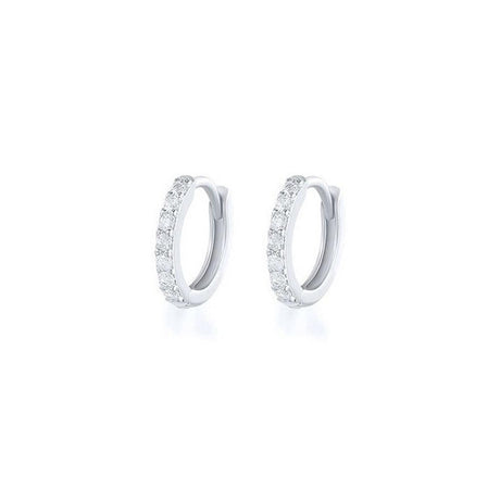 7sizes Hoop Earring Silver Zirconia Ear Huggie Hoop Cartilage Piercing Jewellery - Gold-10mm