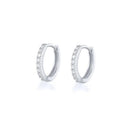 7sizes Hoop Earring Silver Zirconia Ear Huggie Hoop Cartilage Piercing Jewellery - Gold-10mm