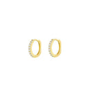 7sizes Hoop Earring Silver Zirconia Ear Huggie Hoop Cartilage Piercing Jewellery - Gold-10mm