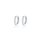 7sizes Hoop Earring Silver Zirconia Ear Huggie Hoop Cartilage Piercing Jewellery - Gold-9mm