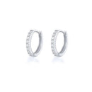 7sizes Hoop Earring Silver Zirconia Ear Huggie Hoop Cartilage Piercing Jewellery - Gold-9mm