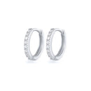 7sizes Hoop Earring Silver Zirconia Ear Huggie Hoop Cartilage Piercing Jewellery - Gold-9mm
