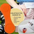 1Pc Silicone Golf Hat Clip Ball Marker Holder with Secure Attachment Design - Orange
