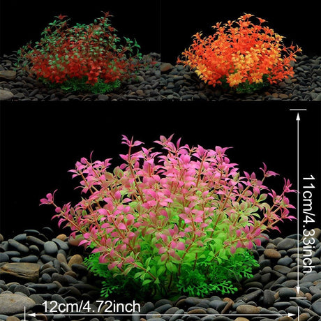Artificial Water Grass Fish Tank Decoration Aquarium Landscape Simulation Plants - 01-3PCS