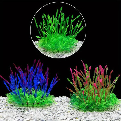 Artificial Water Grass Fish Tank Decoration Aquarium Landscape Simulation Plants - 01-3PCS