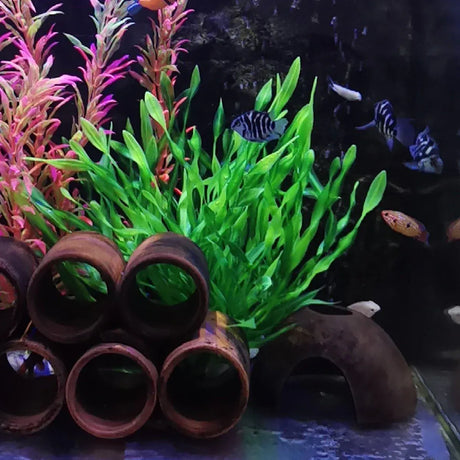 Artificial Water Grass Fish Tank Decoration Aquarium Landscape Simulation Plants - 03-3PCS