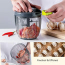 Garlic Press Chopper Slicer Hand Presser Grinder Crusher Home Kitchen Tools Use - 600ml