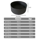 5x Felt Planting Bag Round Vegetable Garden Flower Seedling Grow Bags for Plants - Green-70*30cm
