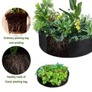 5x Felt Planting Bag Round Vegetable Garden Flower Seedling Grow Bags for Plants - Black-90*30cm
