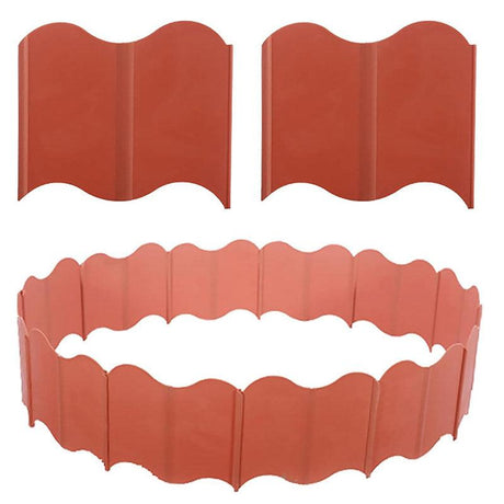 20PCS Garden Edging Fence Decorative Plastic Lawn Border Panels Landscaping - Green