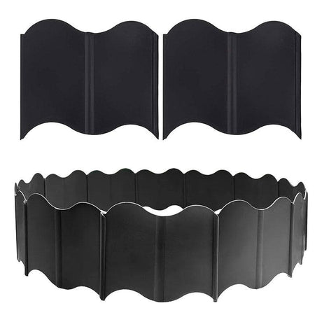 20PCS Garden Edging Fence Decorative Plastic Lawn Border Panels Landscaping - Green
