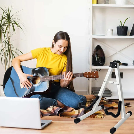A Type Folding Guitar Stand Portable Holder for Acoustic Electric Bass