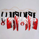 8Pcs Hanging Bloody Weapons Halloween Horror Props Garland Banner Decoration Au