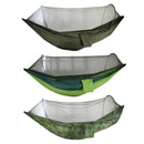 Camping Hammock Tent Set Double Outdoor Hanging Bed With Mosquito Net For Travel - Army green