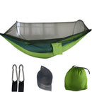 Camping Hammock Tent Set Double Outdoor Hanging Bed With Mosquito Net For Travel - Army green