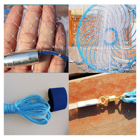 Frisbee Hand Casting Fishing Net Easy Throw Bait Net Swinging Tackle Gear - 300cm