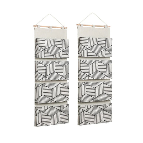 2PCS Multi Layer Wall Mounted Hanging Closet Storage Bag Wardrobe Organizer