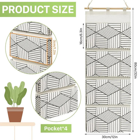 2PCS Multi Layer Wall Mounted Hanging Closet Storage Bag Wardrobe Organizer