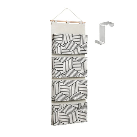 2PCS Multi Layer Wall Mounted Hanging Closet Storage Bag Wardrobe Organizer