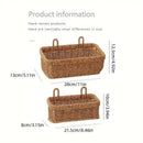 Wall-Mounted Rattan Style Hanging Storage Basket Kitchen Vegetable Fruit Basket - Large