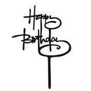 Acrylic Home Happy Birthday Decor Baking Cake Topper Card Party Decor Supply - Pink P20