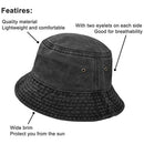 Unisex Men Women Washed Cotton Outdoor Camping Sports Bucket Hats Fisherman Hat - Orange