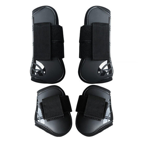 4pcs Show Jumping Horse Leg Warmers Gaiters for Joint Protection Equine Gear - Brown