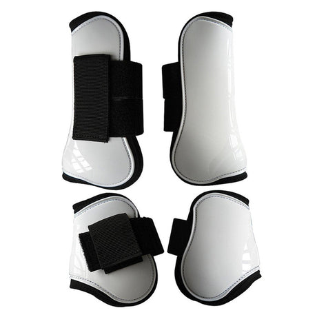 4pcs Show Jumping Horse Leg Warmers Gaiters for Joint Protection Equine Gear - Brown