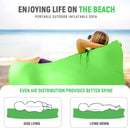Fast Inflatable Lazy Lounge Air Sofa Bed Camping Beach Hangout Sleeping Bag - Yellow