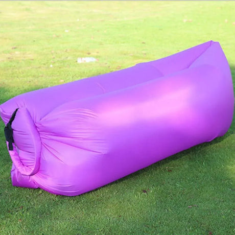 Fast Inflatable Lazy Lounge Air Sofa Bed Camping Beach Hangout Sleeping Bag - Yellow